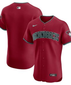 Alternative view of Arizona Diamondbacks Nike Vapor Premier Elite Patch Jersey - Red/Cream/Gray