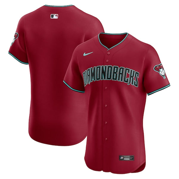 Arizona Diamondbacks Nike Vapor Premier Elite Patch Jersey - Red/Cream/Gray - Image 2