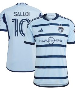 Daniel Salloi Sporting Kansas City adidas 2024 Hoops 4.0 Authentic Player Jersey?¨C Light Blue