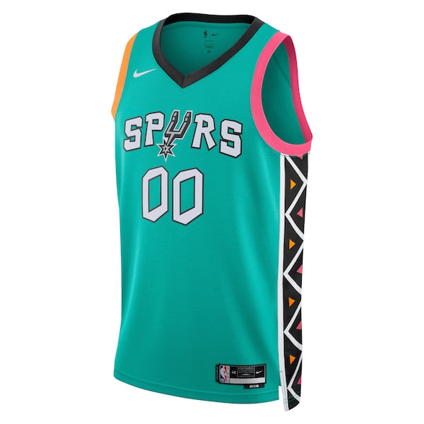 San Antonio Spurs Nike Unisex 2022/23 2022/23 Swingman Custom Jersey - City Edition - Turquoise - Image 2