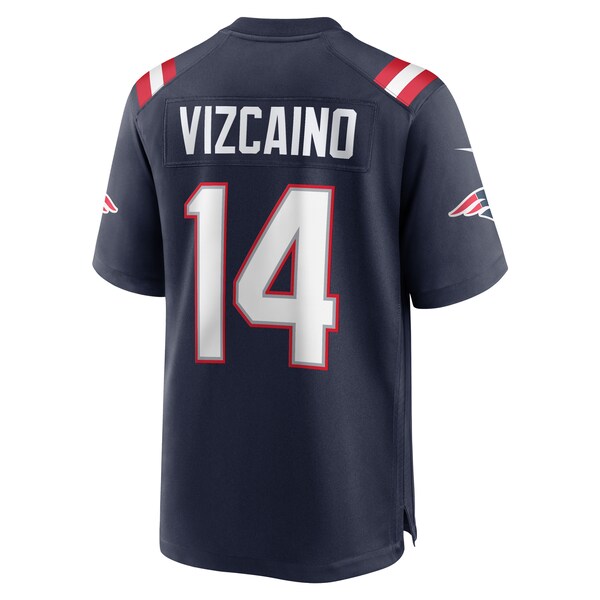 Tristan Vizcaino New England Patriots Nike Home Game Player Jersey - Navy - Image 3