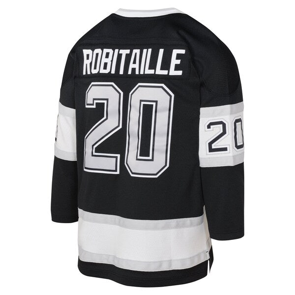Luc Robitaille Los Angeles Kings Youth 1992 Blue Line Player Jersey - Black - Image 3