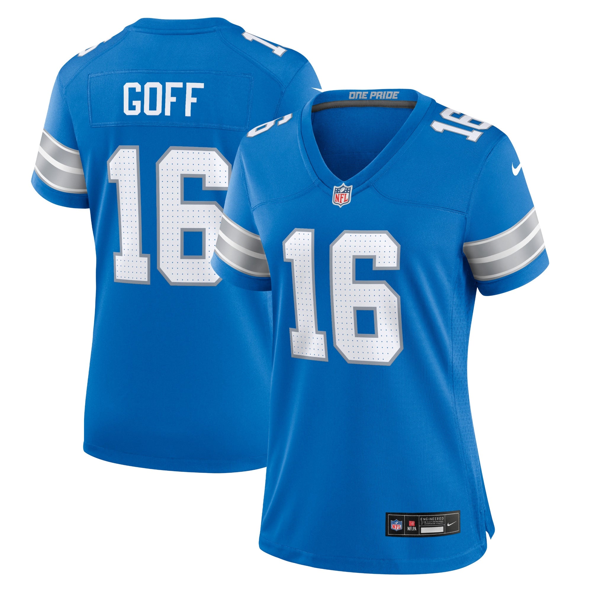 Jared Goff Detroit Lions Nike Women's 2nd Alternate Game Jersey - Black/Blue - Image 5