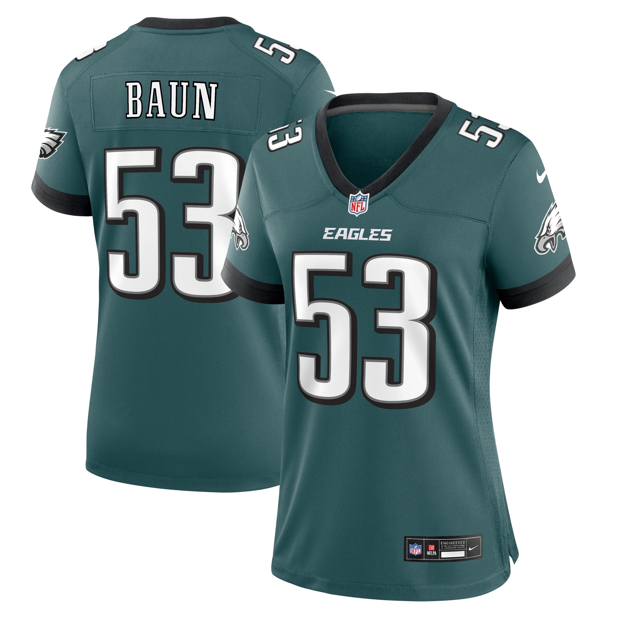Zack Baun Philadelphia Eagles Nike Women's Alternate Game Jersey - Kelly Green/Green - Image 6