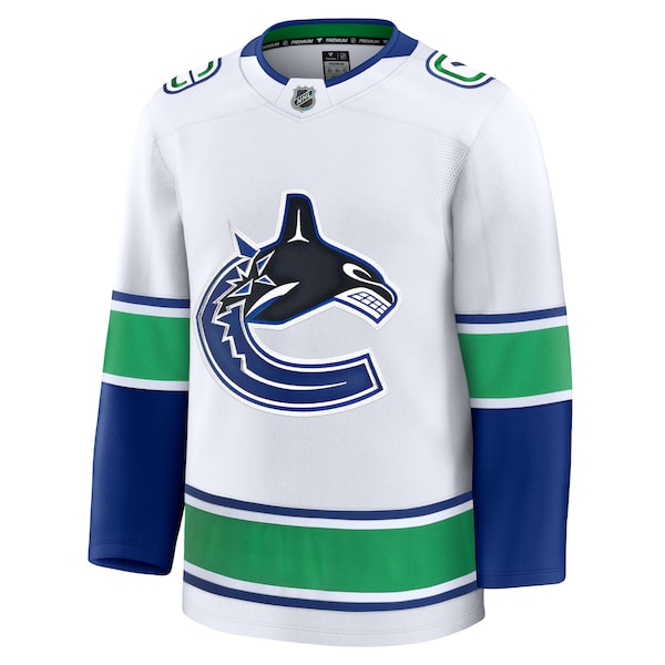 Vancouver Canucks Away Premium Jersey - White/Blue/Black - Image 3