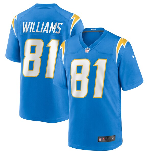 Mike Williams Los Angeles Chargers Nike Game Jersey - Powder Blue/Navy/Royal/White - Image 2