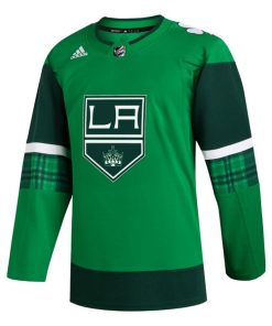 Alternative view of Los Angeles Kings adidas 2023 St. Patrick's Day Primegreen Authentic Jersey - Kelly Green
