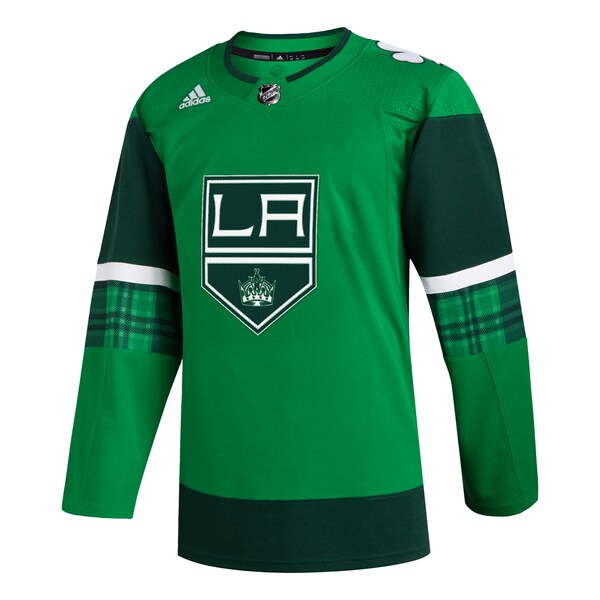 Los Angeles Kings adidas 2023 St. Patrick's Day Primegreen Authentic Jersey - Kelly Green - Image 2