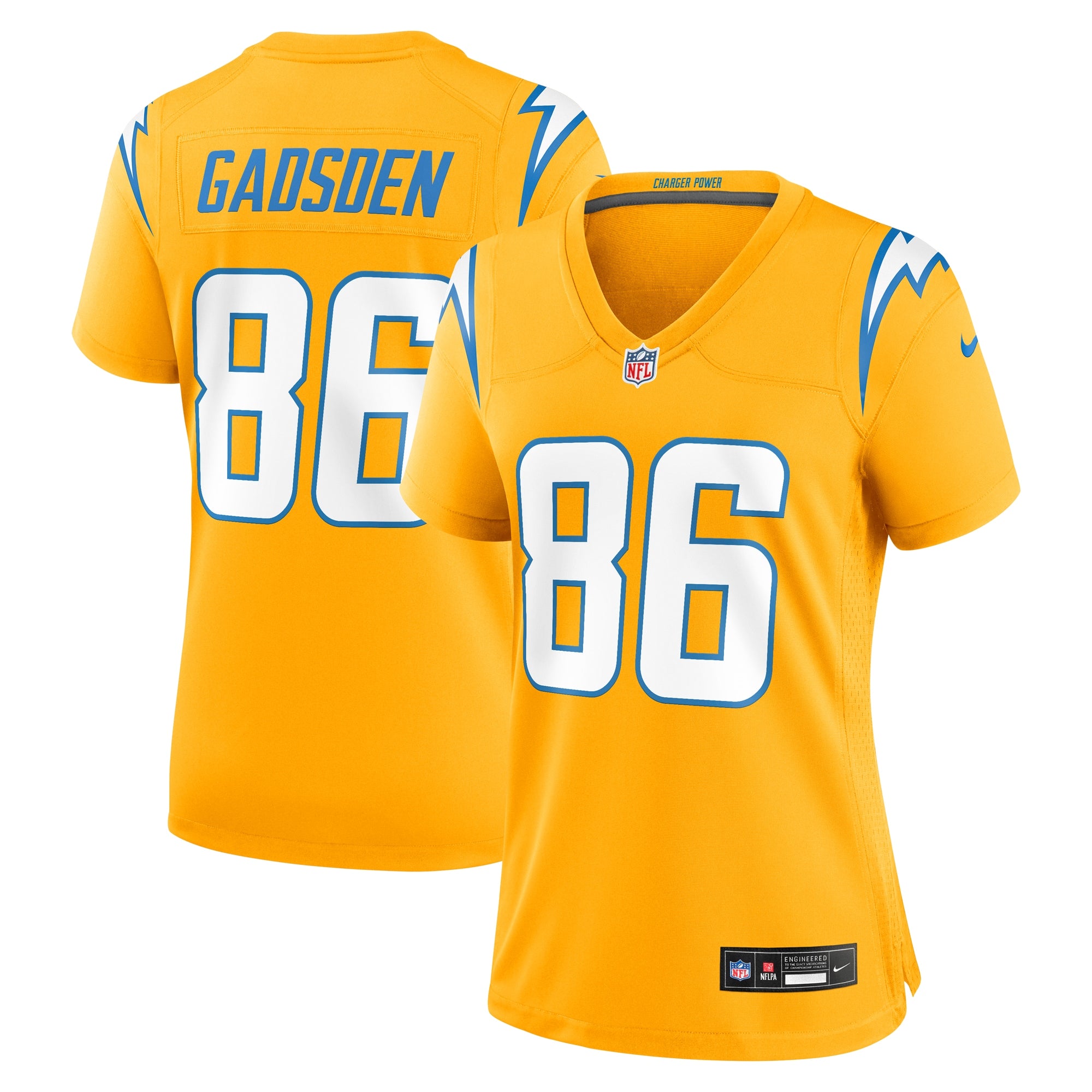 Oronde Gadsden Los Angeles Chargers Nike Women's Alternate 2 Super Chargers Game Jersey - Navy/Gold/Powder Blue - Image 7