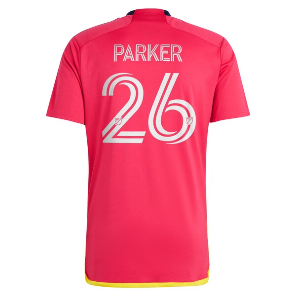 Tim Parker St. Louis City SC adidas 2024 CITY Kit Replica Jersey - Red - Image 3