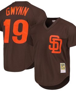 Alternative view of Tony Gwynn San Diego Padres  Authentic Batting Practice Jersey - Brown/Gold