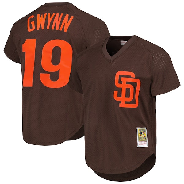 Tony Gwynn San Diego Padres Authentic Batting Practice Jersey - Brown/Gold - Image 2
