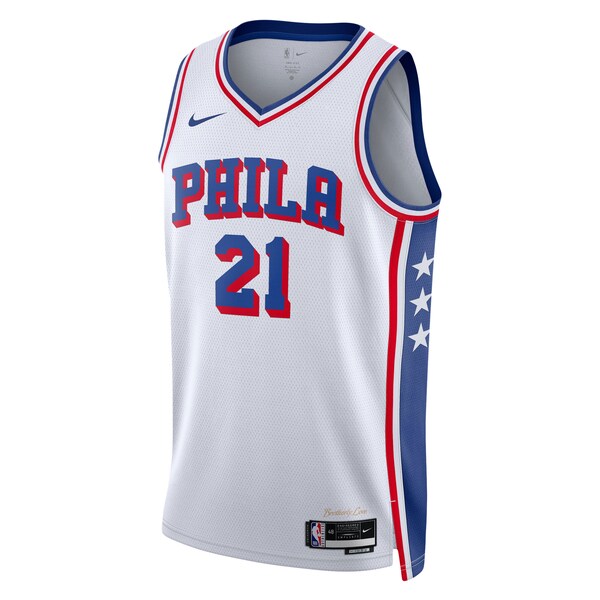 Joel Embiid Philadelphia 76ers Nike Unisex Swingman Jersey - Association Edition - White/Royal - Image 3