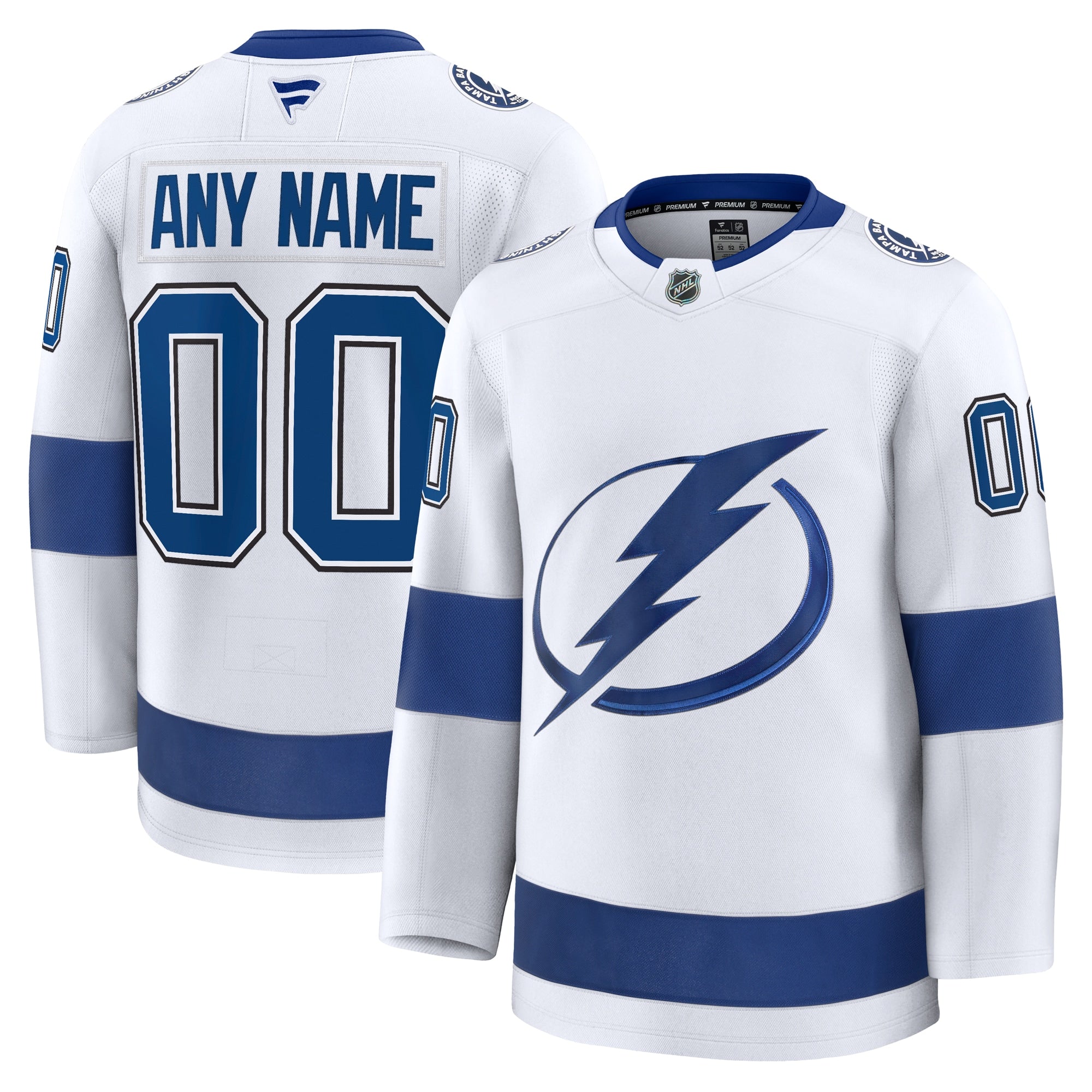 Tampa Bay Lightning Home Premium Custom Jersey - Blue/Black/White - Image 9