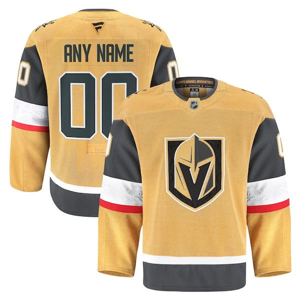 Vegas Golden Knights Home Authentic Pro Custom Jersey - Gold