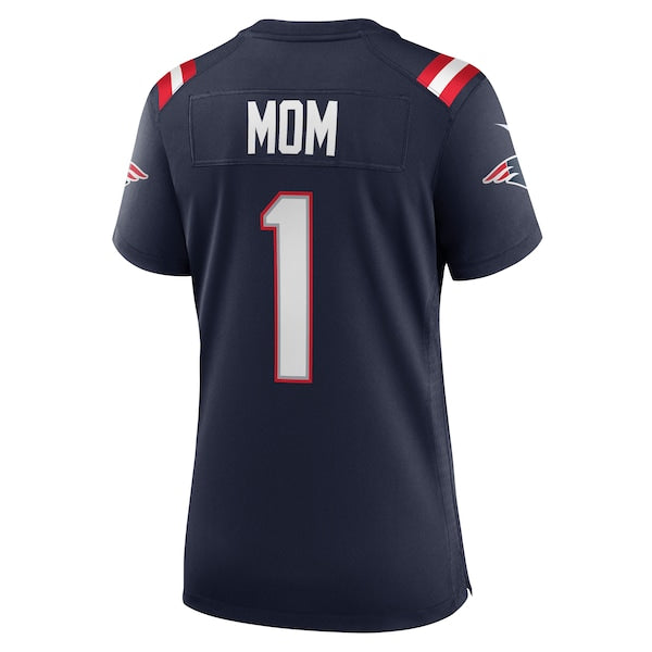 Number 1 Mom New England Patriots Nike Women's Game Jersey - Navy - Image 3