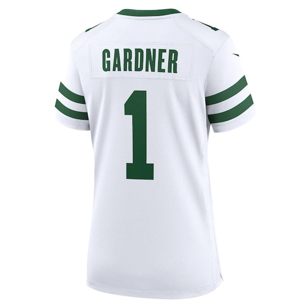 Ahmad Sauce Gardner New York Jets Nike Women's Player Jersey - White/Green - Image 6