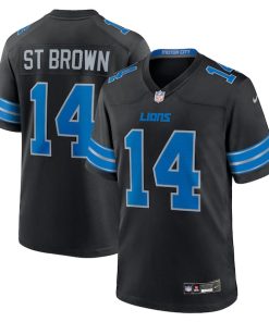 Amon-Ra St. Brown Detroit Lions Nike 2nd Alternate Game Jersey - Black
