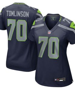 Alternative view of Laken Tomlinson Seattle Seahawks Nike Women's Team Game Jersey -  College Navy