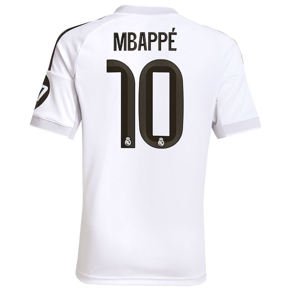 Kylian Mbapp¨¦ Los Merengues adidas Youth 2025/26 Home Replica Player Jersey - White/Blue - Image 4