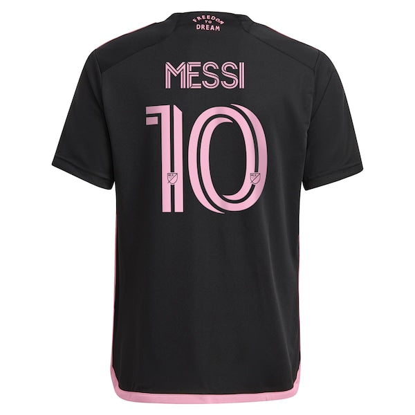 Lionel Messi Inter Miami CF adidas Youth 2024 La Noche Replica Player Jersey - Black - Image 3
