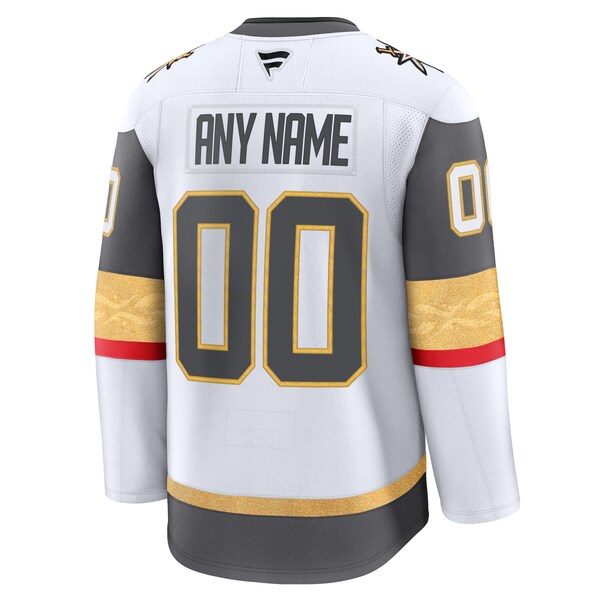 Vegas Golden Knights Away Premium Custom Jersey - White/Gold/Gray - Image 4