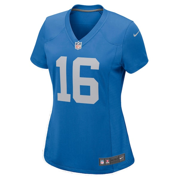 Jared Goff Detroit Lions Nike Women's Game Player Jersey - Blue - Image 2