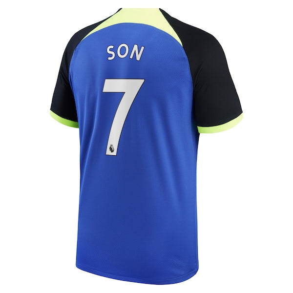 Son Heung-min Tottenham Hotspur Nike 2022/23 Away Breathe Stadium Replica Player Jersey - Blue - Image 4