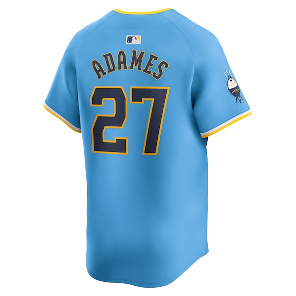 Willy Adames Milwaukee Brewers Nike City Connect Limited Player Jersey - Powder Blue - Image 3