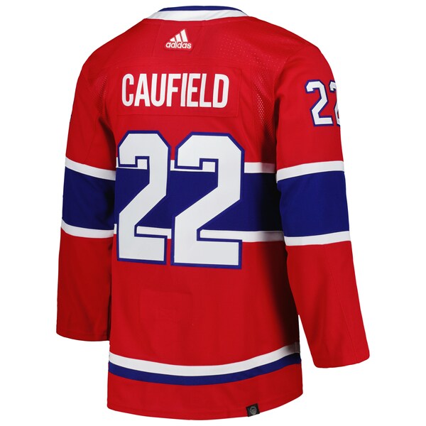 Cole Caufield Montreal Canadiens adidas Home Primegreen Authentic Player Jersey - Red - Image 3
