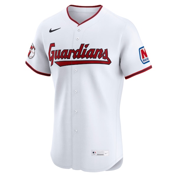 Cleveland Guardians Nike Home Elite Jersey - White/Red - Image 3