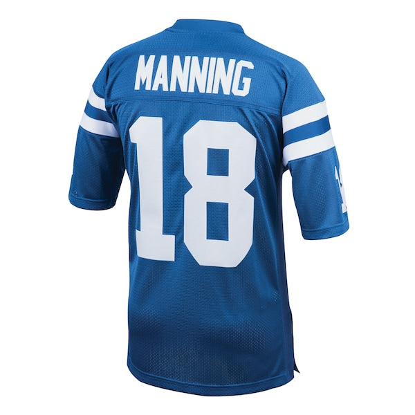 Peyton Manning Indianapolis Colts 1998 Authentic Throwback Retired Player Jersey - Royal/White - Image 4