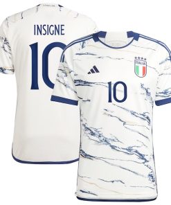 Lorenzo Insigne Italy National Team adidas 2023 Away Replica Jersey - White