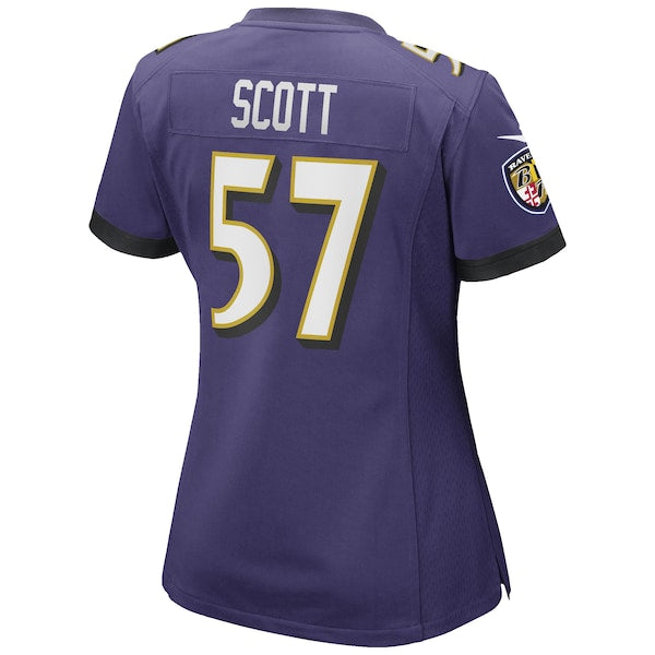 Bart Scott Baltimore Ravens Nike Women's Game Retired Player Jersey - Purple - Image 3