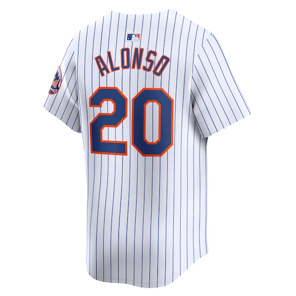 Pete Alonso New York Mets Nike Home Limited Player Jersey - White/Gray - Image 4