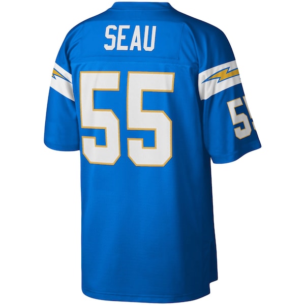 Junior Seau Los Angeles Chargers Big & Tall 2002 Retired Player Replica Jersey - Powder Blue - Image 3