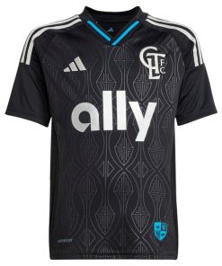 Alternative view of Wilfried Zaha Charlotte FC adidas Youth 2025 Fortress Kit Replica Player Jersey - Black