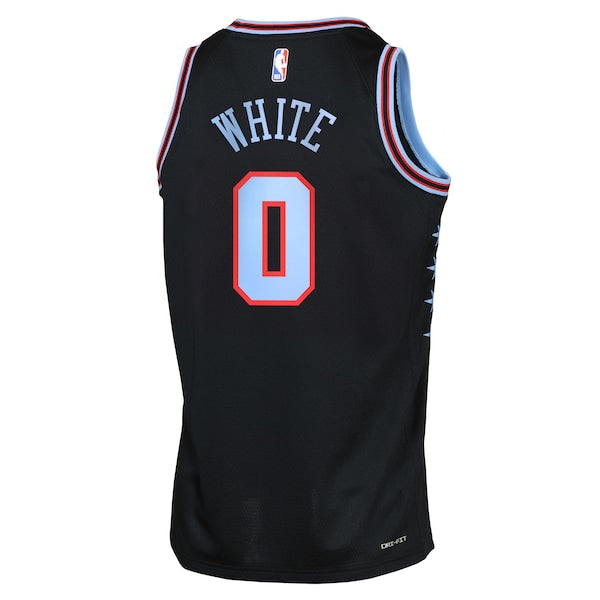Coby White Chicago Bulls Nike Youth 2025/26 City Edition Swingman Jersey - Black - Image 3