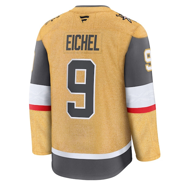 Jack Eichel Vegas Golden Knights Home Premium Jersey - Gold/Gray - Image 4