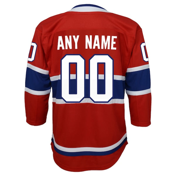 Montreal Canadiens Youth Home Premier Custom Jersey - Red - Image 3