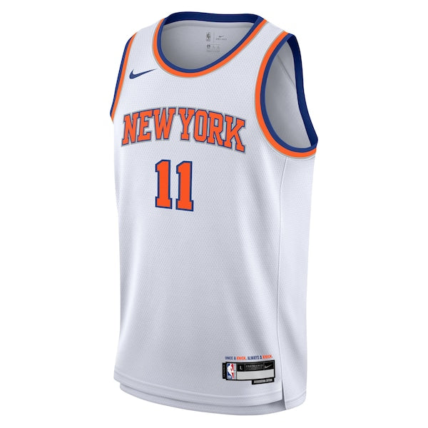Jalen Brunson New York Knicks Nike Youth Association Swingman Jersey - White - Image 2