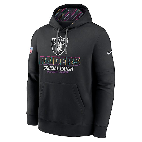 Las Vegas Raiders Nike 2024 NFL Crucial Catch Club Pullover Hoodie - Black - Image 2