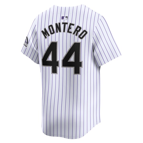 Elehuris Montero Colorado Rockies Nike Home Limited Player Jersey - White - Image 3