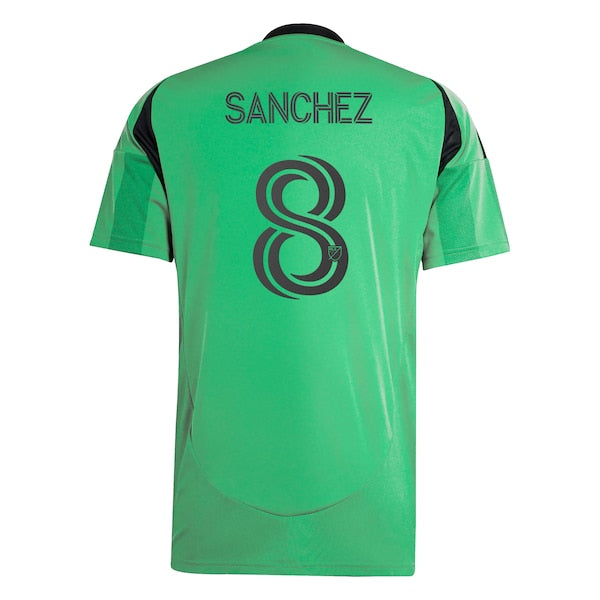 Ilie Sanchez Austin FC adidas 2025 The Heartbeat Kit Replica Player Jersey - Green - Image 3