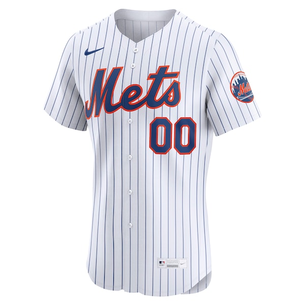 New York Mets Nike Home Elite Custom Jersey - White - Image 2