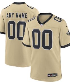 New Orleans Saints Nike Youth Gameday Golds Alternate Custom Game Jersey - Gold