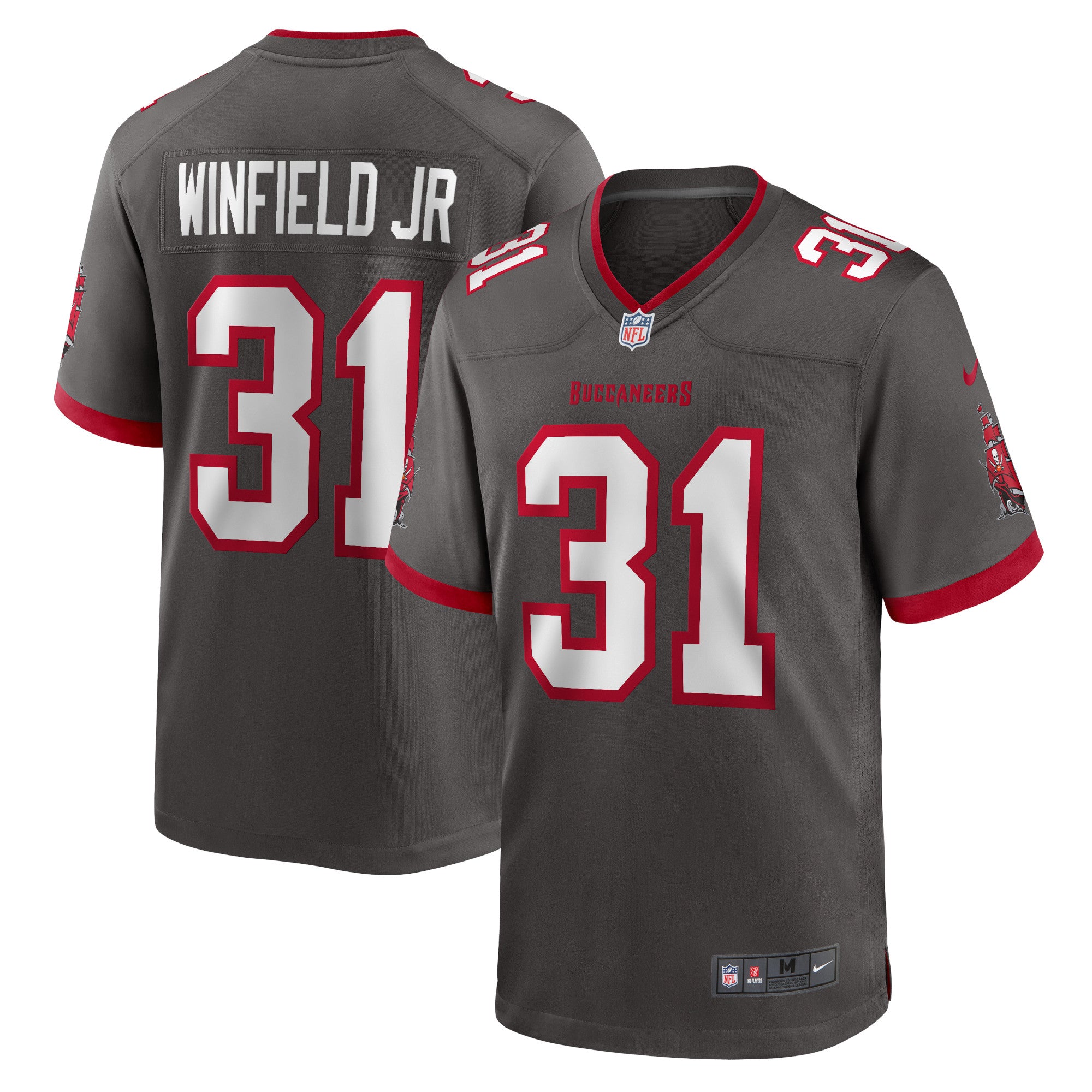 Antoine Winfield Jr. Tampa Bay Buccaneers Nike Game Jersey - Red/Pewter - Image 5