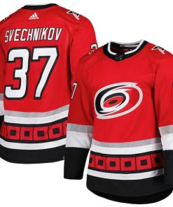 Alternative view of Andrei Svechnikov Carolina Hurricanes adidas  Primegreen Authentic Player Jersey - Red/Black