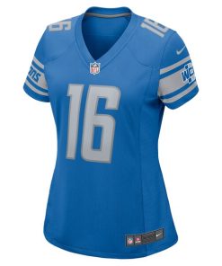 Alternative view of Jared Goff Detroit Lions Nike Women's Game Jersey - Blue