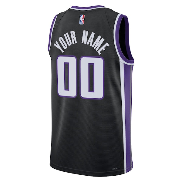 Sacramento Kings Nike Unisex Swingman Custom Jersey - Icon Edition - Black - Image 3